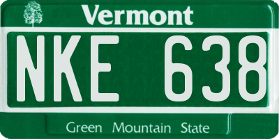 VT license plate NKE638