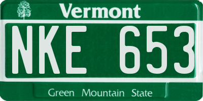 VT license plate NKE653