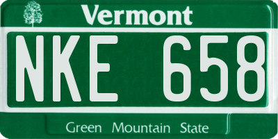 VT license plate NKE658