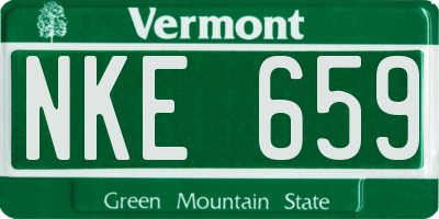 VT license plate NKE659