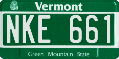 VT license plate NKE661