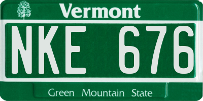 VT license plate NKE676