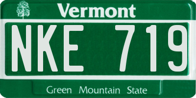 VT license plate NKE719