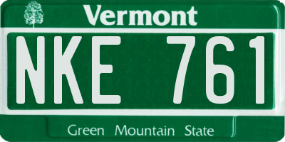 VT license plate NKE761