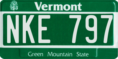 VT license plate NKE797