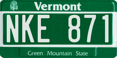 VT license plate NKE871