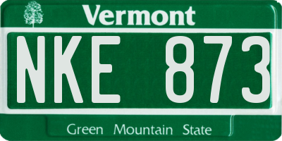 VT license plate NKE873