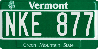 VT license plate NKE877