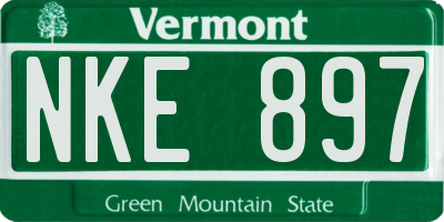 VT license plate NKE897