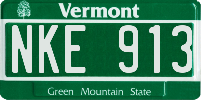 VT license plate NKE913