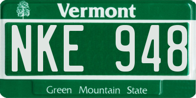 VT license plate NKE948