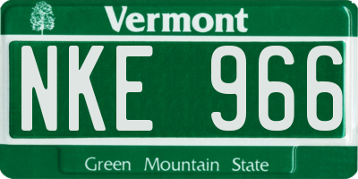 VT license plate NKE966