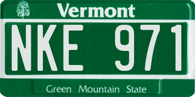 VT license plate NKE971