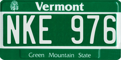 VT license plate NKE976