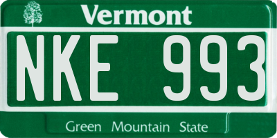 VT license plate NKE993