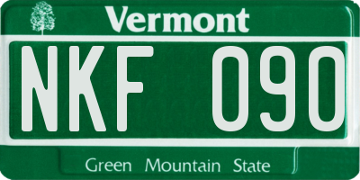 VT license plate NKF090