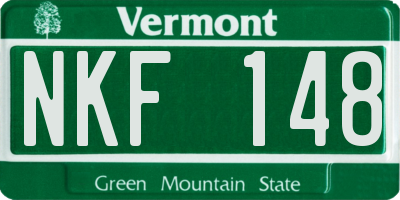 VT license plate NKF148