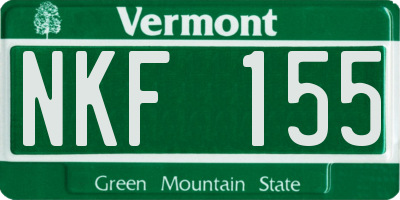 VT license plate NKF155
