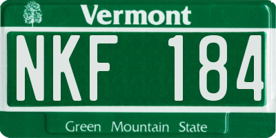 VT license plate NKF184
