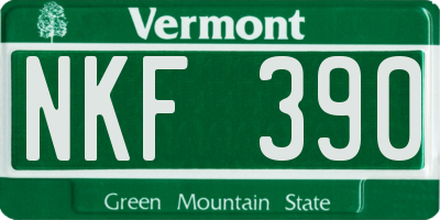 VT license plate NKF390