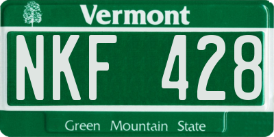 VT license plate NKF428