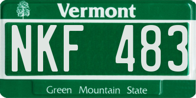 VT license plate NKF483