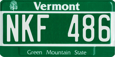 VT license plate NKF486