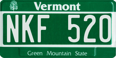 VT license plate NKF520