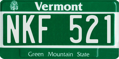VT license plate NKF521