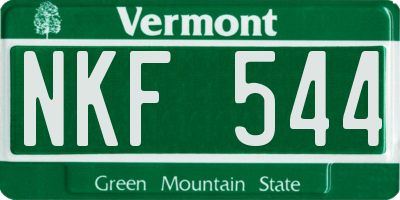 VT license plate NKF544