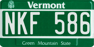 VT license plate NKF586