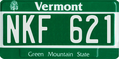 VT license plate NKF621
