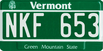 VT license plate NKF653