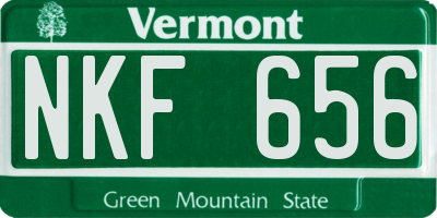 VT license plate NKF656