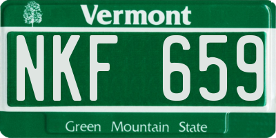 VT license plate NKF659