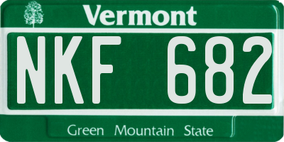 VT license plate NKF682