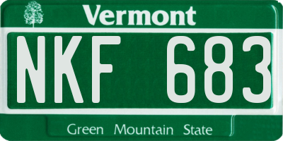 VT license plate NKF683