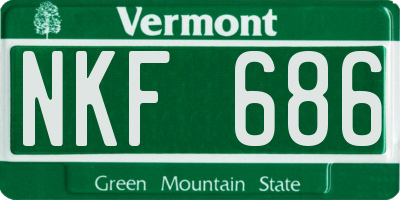 VT license plate NKF686