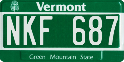 VT license plate NKF687