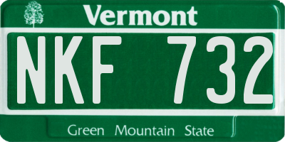 VT license plate NKF732
