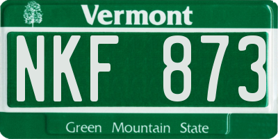 VT license plate NKF873
