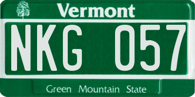 VT license plate NKG057