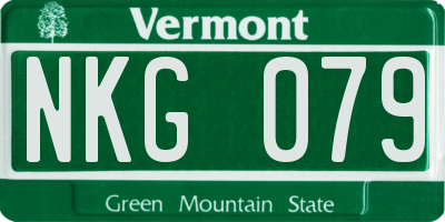 VT license plate NKG079