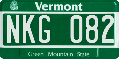 VT license plate NKG082