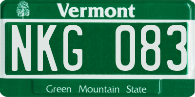 VT license plate NKG083