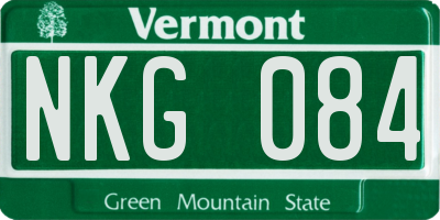 VT license plate NKG084