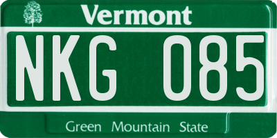 VT license plate NKG085
