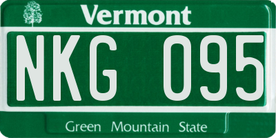 VT license plate NKG095