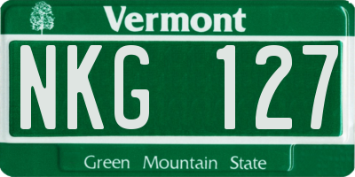 VT license plate NKG127