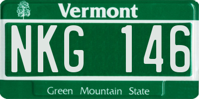 VT license plate NKG146